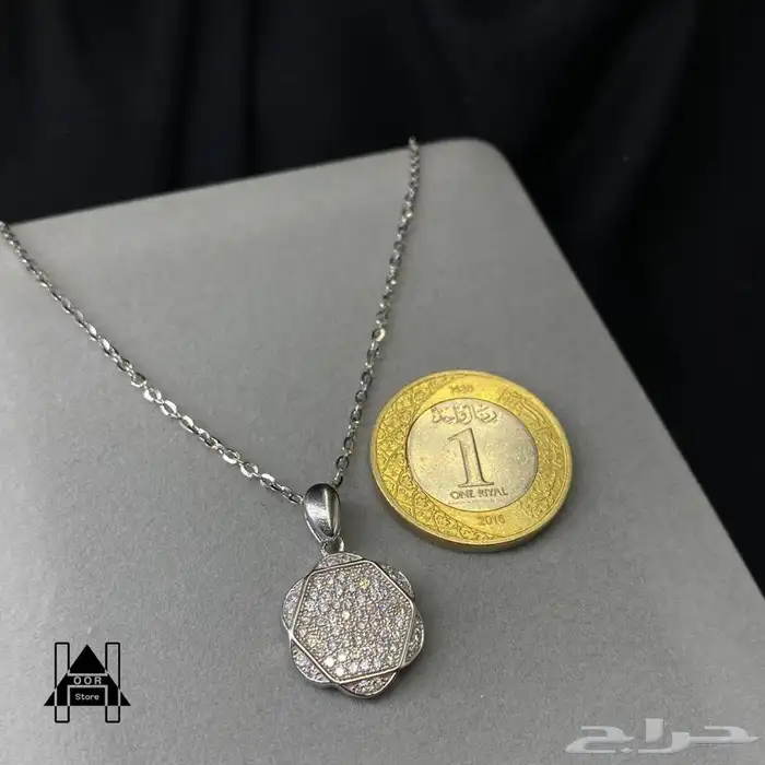 سلاسل فضه مع تعاليق ناعمة وراقية عيار 925تبدأ من 50 ريال 5