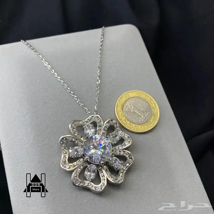 سلاسل فضه مع تعاليق ناعمة وراقية عيار 925تبدأ من 50 ريال 27