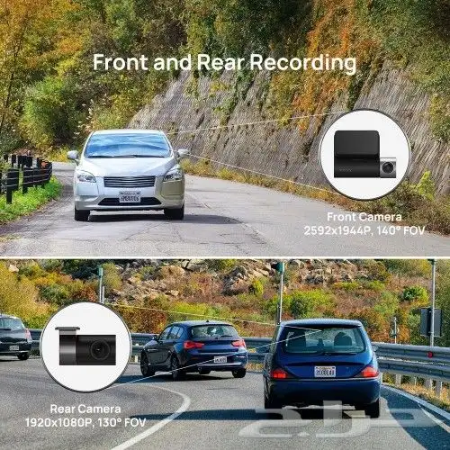 داش كام شاومي A500S كامره أمامية وخلفيه 70mai 14