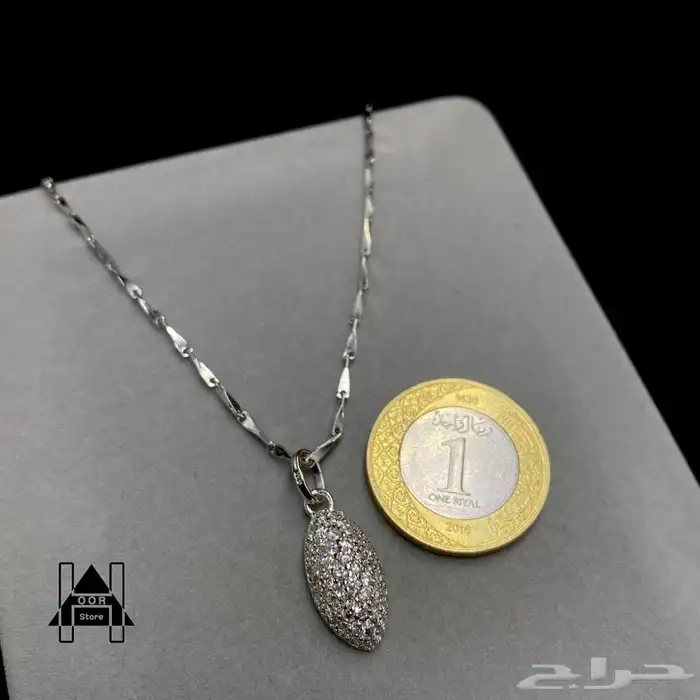 سلاسل فضه مع تعاليق ناعمة وراقية عيار 925تبدأ من 50 ريال 77