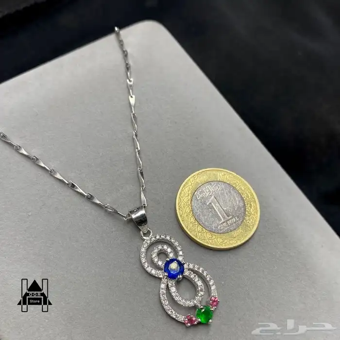 سلاسل فضه مع تعاليق ناعمة وراقية عيار 925تبدأ من 50 ريال 73