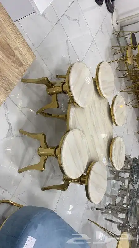 طاولات منزليه رخام ماليزي مع استيل 17