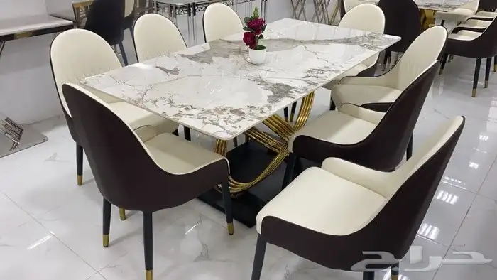 طاولات منزليه رخام ماليزي مع استيل 3