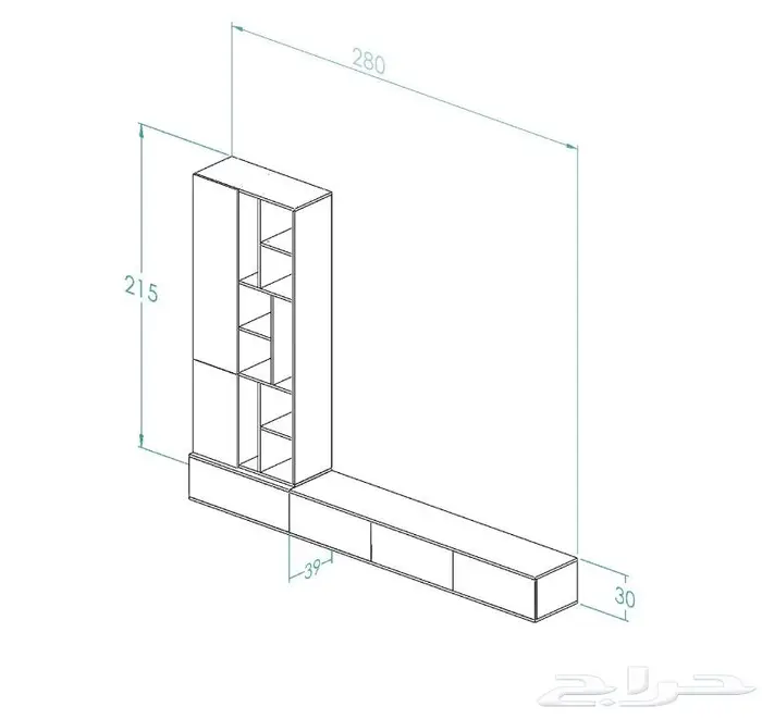 طاولة وديكور شاشه بعدة ألوان بالكرتون جديد وشحن مجاني 8