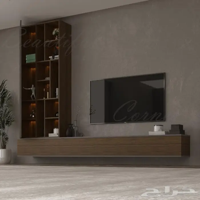 طاولة وديكور شاشه بعدة ألوان بالكرتون جديد وشحن مجاني 13