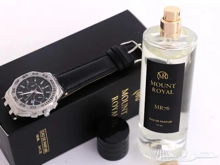 ساعة رجالية فخمة مع عطر 1
