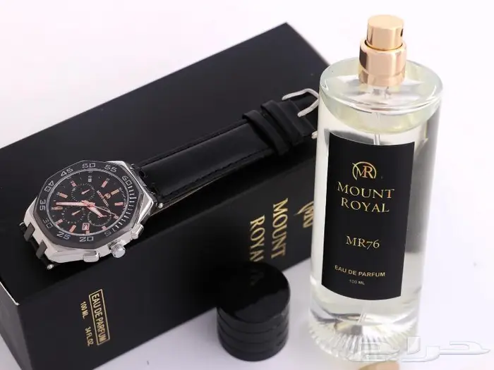 ساعة رجالية فخمة مع عطر 3
