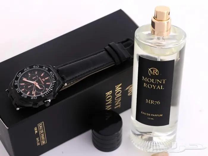 ساعة رجالية فخمة مع عطر 4