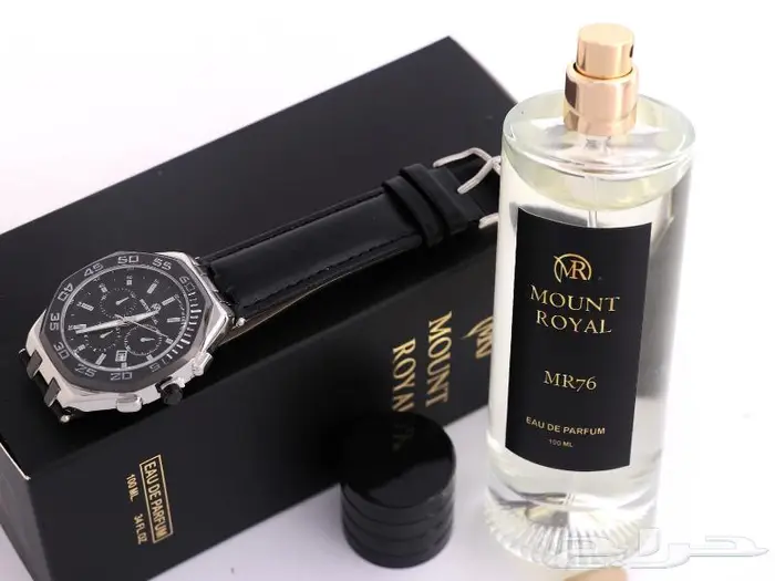 ساعة رجالية فخمة مع عطر 5