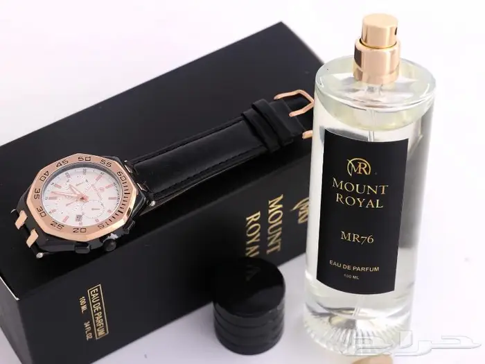 ساعة رجالية فخمة مع عطر 6