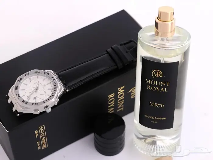 ساعة رجالية فخمة مع عطر 7