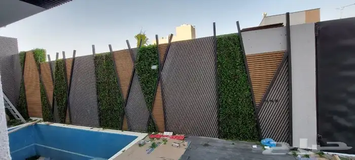 تكسيات خارجية wpc عشب صناعي بديل خشب خارجي 60