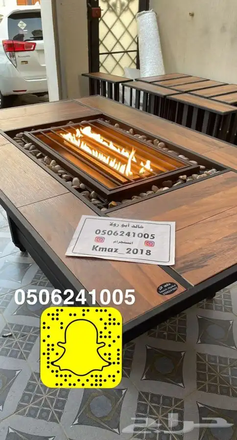 طاولات او منقد تدفئه خارجيه سيراميك مشبات منقل حدايق 51