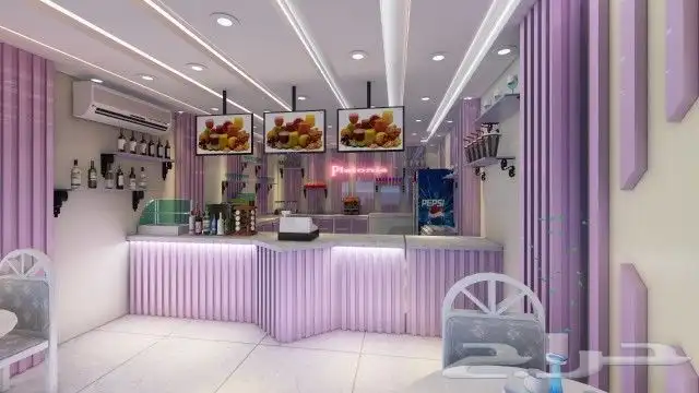 تصميم محل عصيرات وايس كريم 6