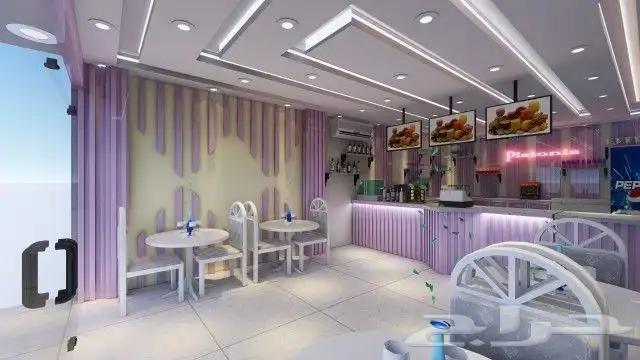 تصميم محل عصيرات وايس كريم 7