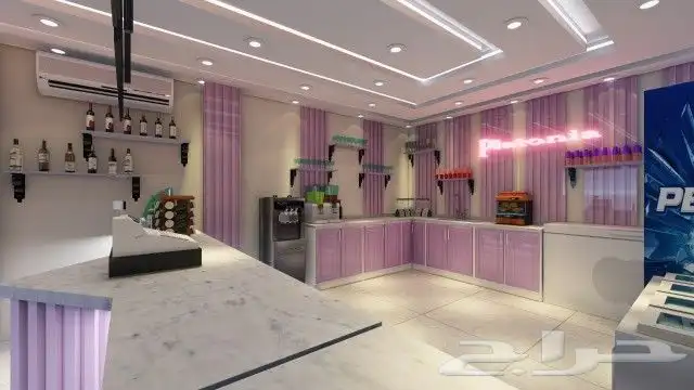 تصميم محل عصيرات وايس كريم 5