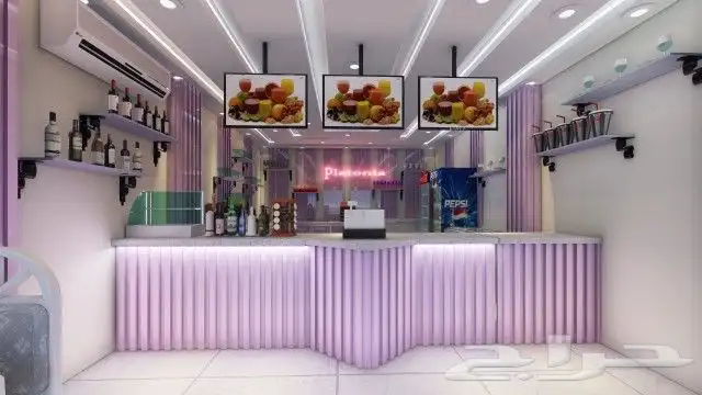 تصميم محل عصيرات وايس كريم 4