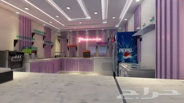 تصميم محل عصيرات وايس كريم 1
