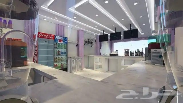تصميم محل عصيرات وايس كريم 2