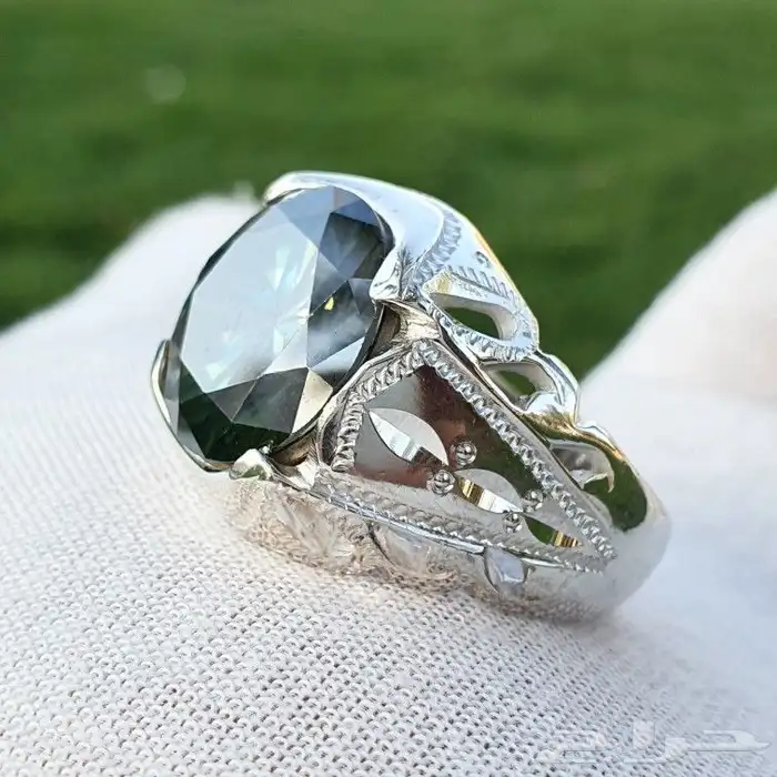 خاتم  موزنايت صلابة الماس  فضة ثقيلة 200ريا 0