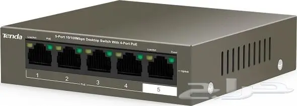 سويتش 5 منافذ من تيندا TEF1105P-4- PoE 0