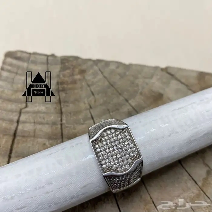خواتم فضه ( Silver ) عيار 925 رجالي زركون درجة اولى 5