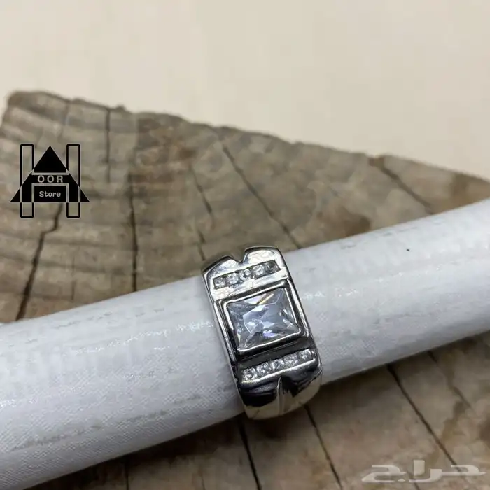 خواتم فضه ( Silver ) عيار 925 رجالي زركون درجة اولى 12