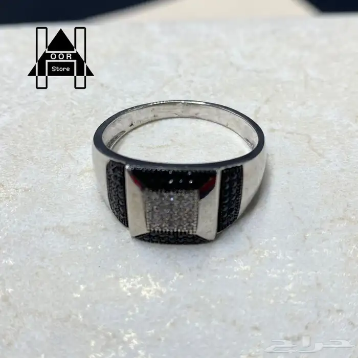 خواتم فضه ( Silver ) عيار 925 رجالي زركون درجة اولى 21