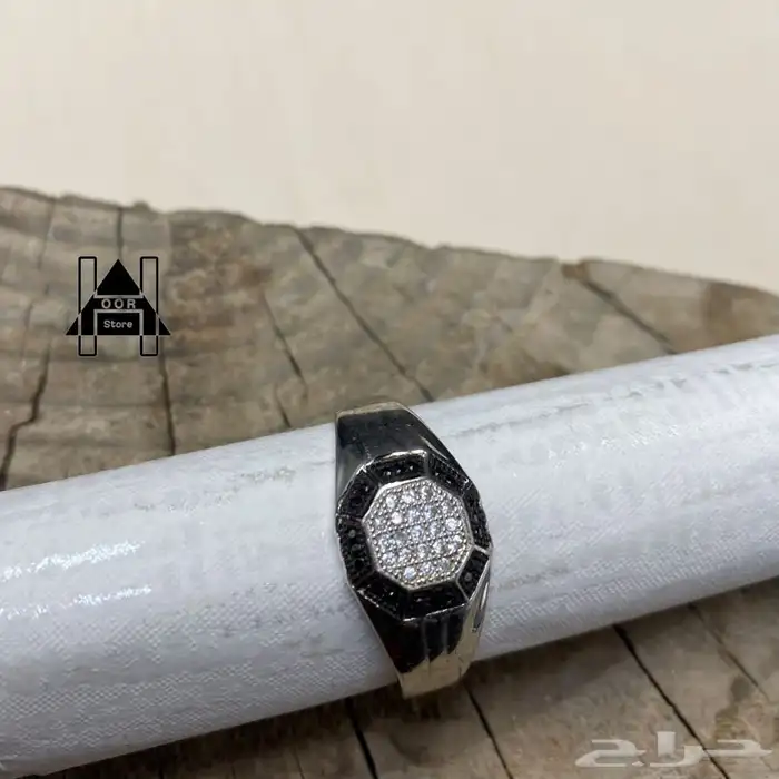 خواتم فضه ( Silver ) عيار 925 رجالي زركون درجة اولى 4