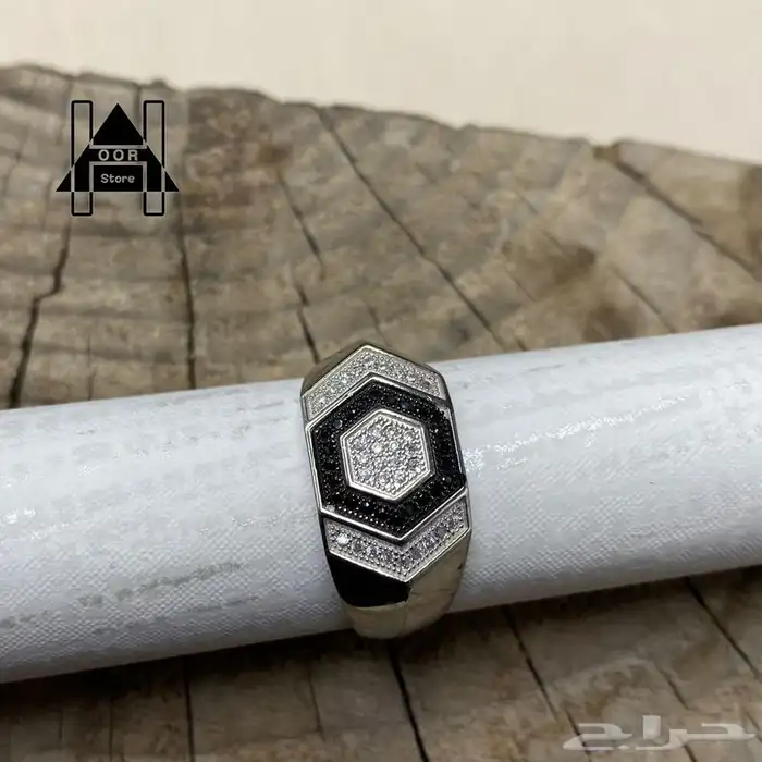 خواتم فضه ( Silver ) عيار 925 رجالي زركون درجة اولى 2