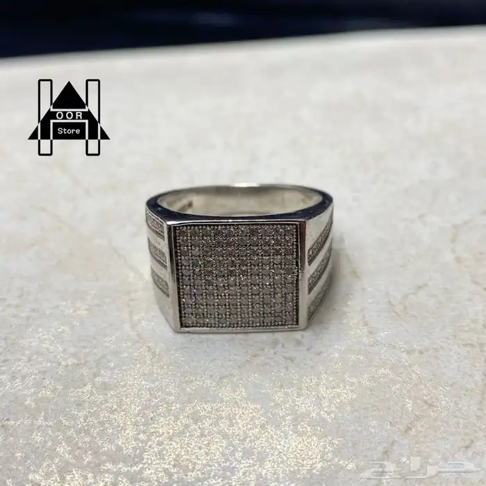 خواتم فضه ( Silver ) عيار 925 رجالي زركون درجة اولى 18
