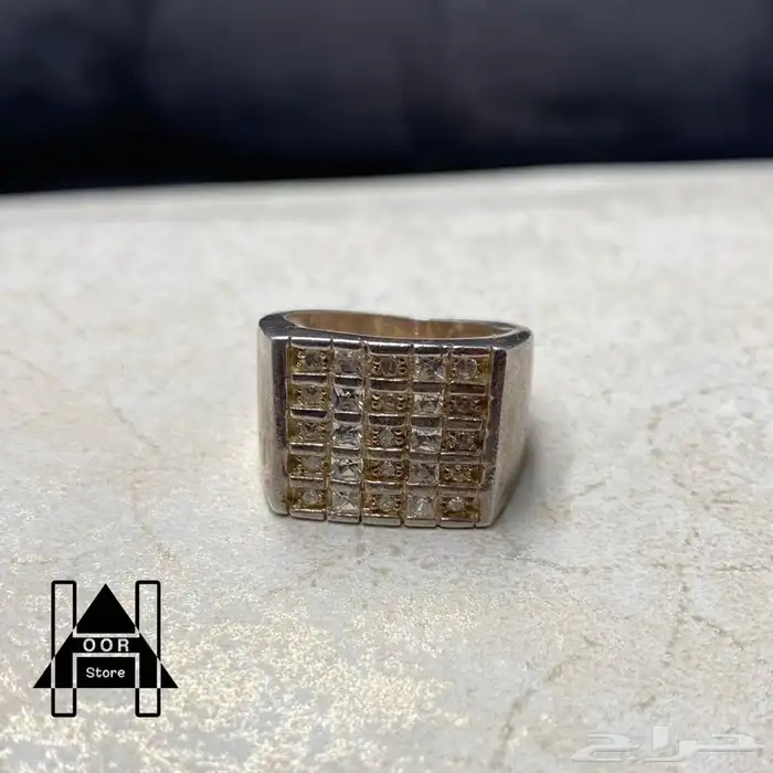 خواتم فضه ( Silver ) عيار 925 رجالي زركون درجة اولى 17