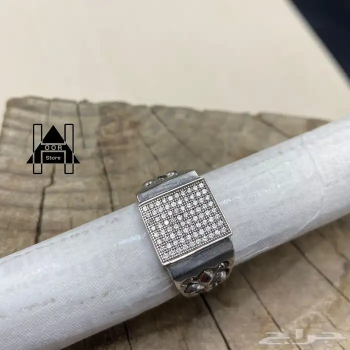 خواتم فضه ( Silver ) عيار 925 رجالي زركون درجة اولى 11