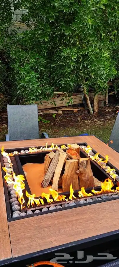 حامل اوسلة حطب مع شراع بمقاسات مختلفه   مدفئه حدايق وطاولات 35