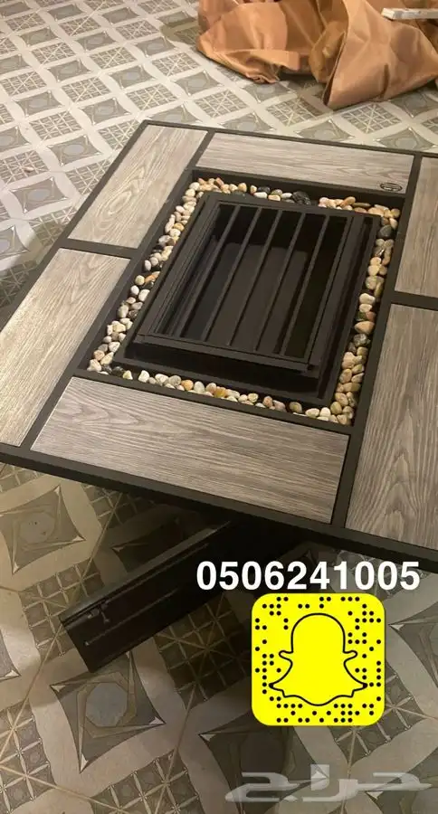 حامل اوسلة حطب مع شراع بمقاسات مختلفه   مدفئه حدايق وطاولات 37