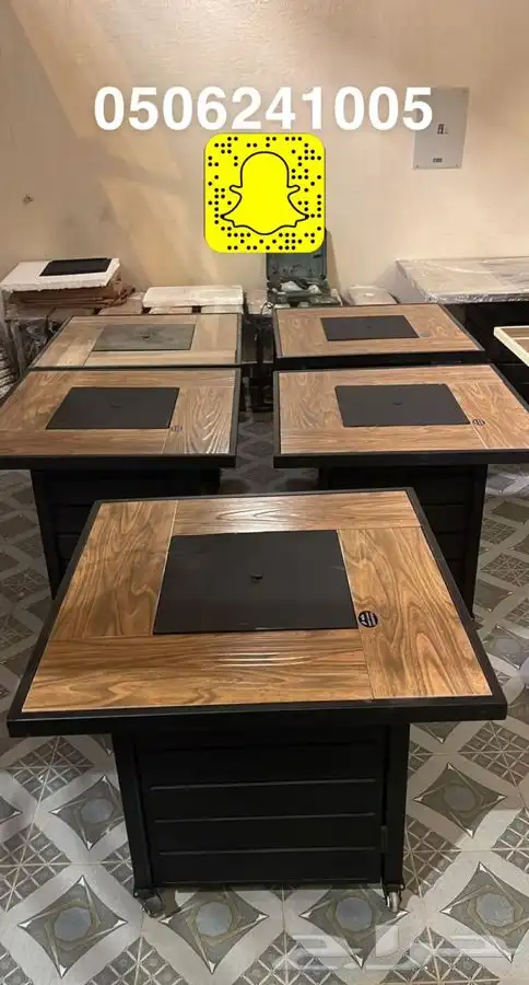 حامل اوسلة حطب مع شراع بمقاسات مختلفه   مدفئه حدايق وطاولات 25