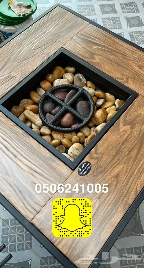 حامل اوسلة حطب مع شراع بمقاسات مختلفه   مدفئه حدايق وطاولات 27