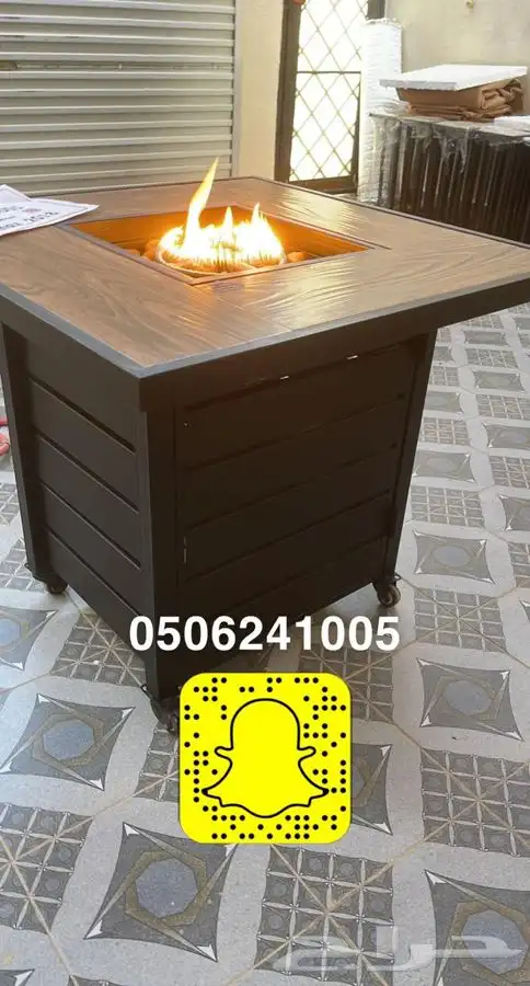 حامل اوسلة حطب مع شراع بمقاسات مختلفه   مدفئه حدايق وطاولات 30