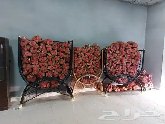حامل اوسلة حطب مع شراع بمقاسات مختلفه   مدفئه حدايق وطاولات 10
