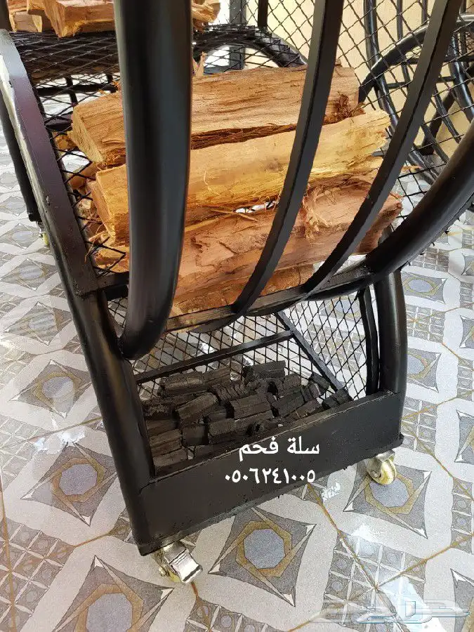 حامل اوسلة حطب مع شراع بمقاسات مختلفه   مدفئه حدايق وطاولات 3