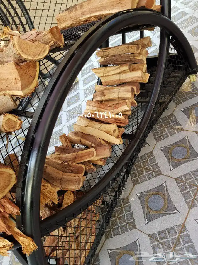 حامل اوسلة حطب مع شراع بمقاسات مختلفه   مدفئه حدايق وطاولات 6