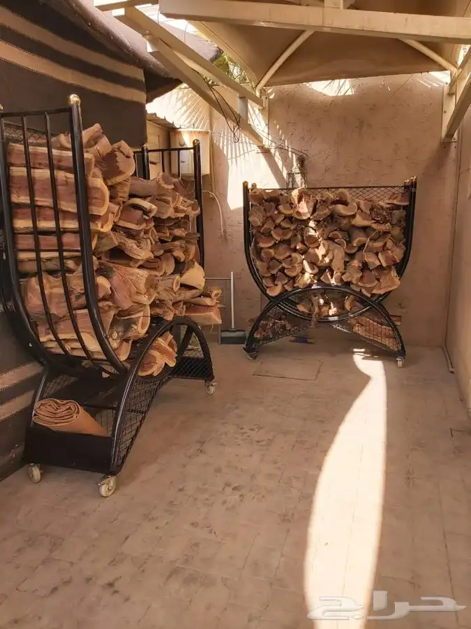 حامل اوسلة حطب مع شراع بمقاسات مختلفه   مدفئه حدايق وطاولات 9