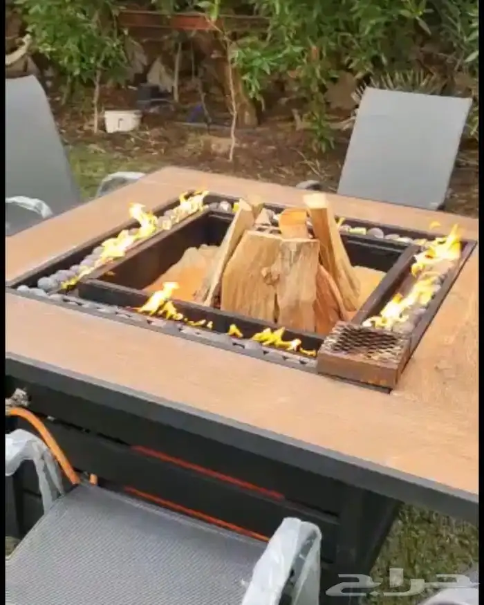 حامل اوسلة حطب مع شراع بمقاسات مختلفه   مدفئه حدايق وطاولات 33