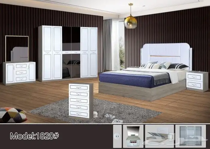 غرف نوم جديده بلكرتون مودرن مع مرتبه هديه 14