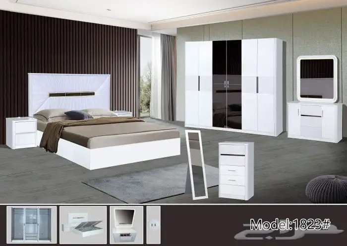 غرف نوم جديده بلكرتون مودرن مع مرتبه هديه 15