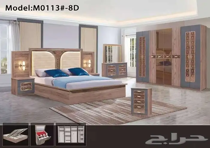 غرف نوم جديده بلكرتون مودرن مع مرتبه هديه 67