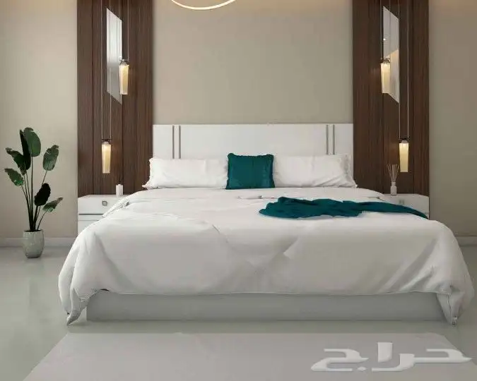 سرير نوم ابيض مودرن مقاس كنج 200 سم 200 4
