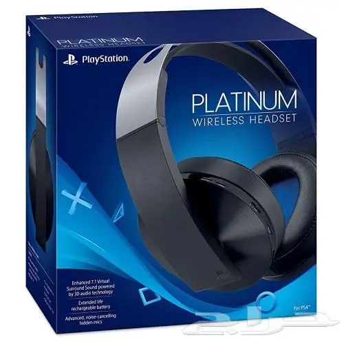 سماعة سوني 4و5لاسلكي بلاتنيوم محيطية 7.1 Platinum نادرة 0