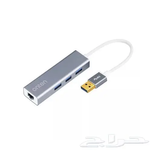 محول USB الى منافذ USB3.0 ومنفذ شبكة من Onten 2