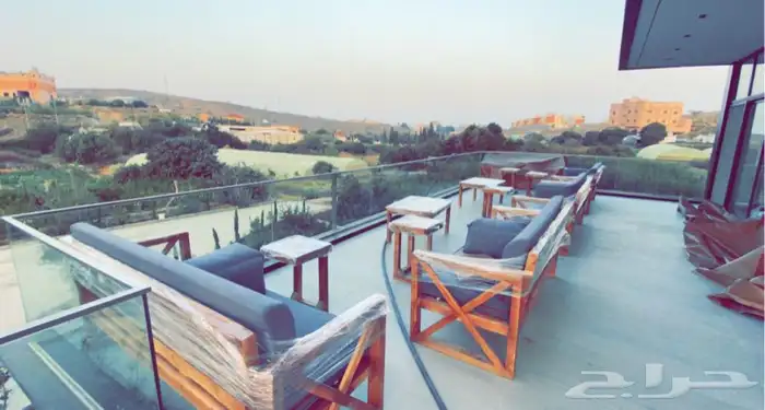 كراسي طقم كامل خشب   سويدي وحديد 2